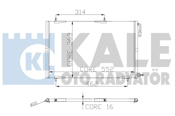 KLİMA%20RADYATÖRÜ%20200ABC040%20P206%20(6455CH)