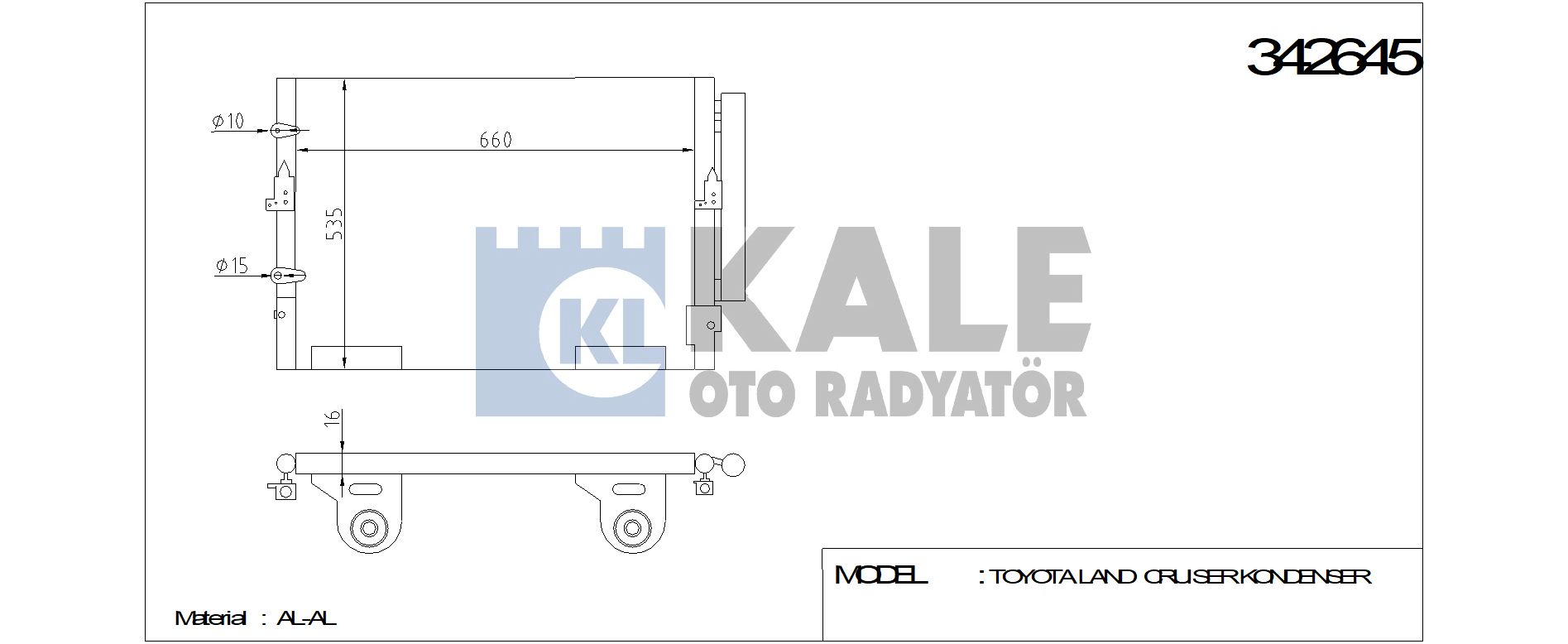 KLİMA%20RADYATÖRÜ%20342645%20LAND%20CRUISER%204.7 V8%204.5%20D4D%20V8%2008-%20(KURUTUCU%20İLE)