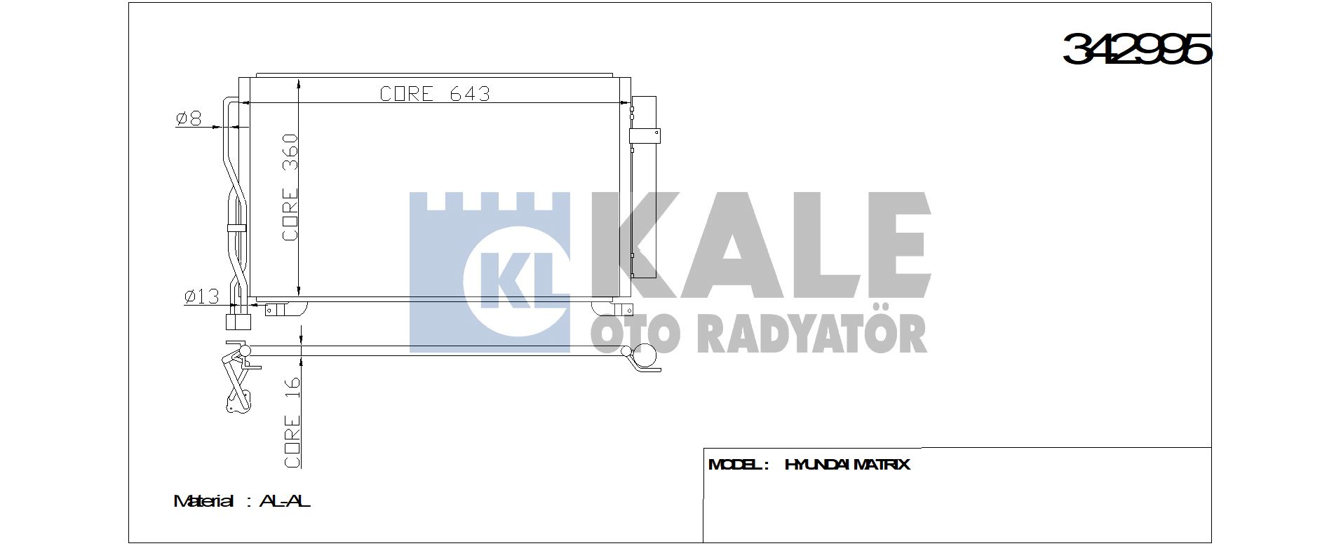 KLİMA%20RADYATÖRÜ%20342995%20MATRIX%201.5 CRDI VGT%2001-%20(KURUTUCU%20İLE)