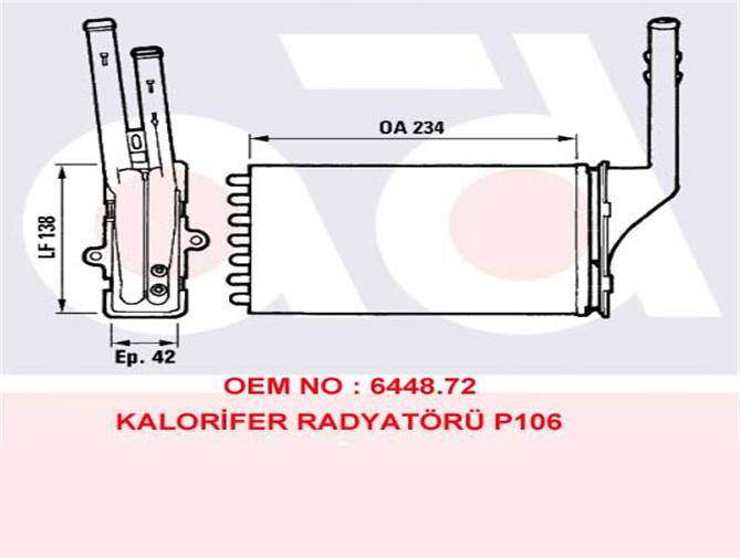 KALORİFER%20RADYATÖRÜ%20346275%20P106%20SAXO%20VALEO%20TİPİ%20(96-)