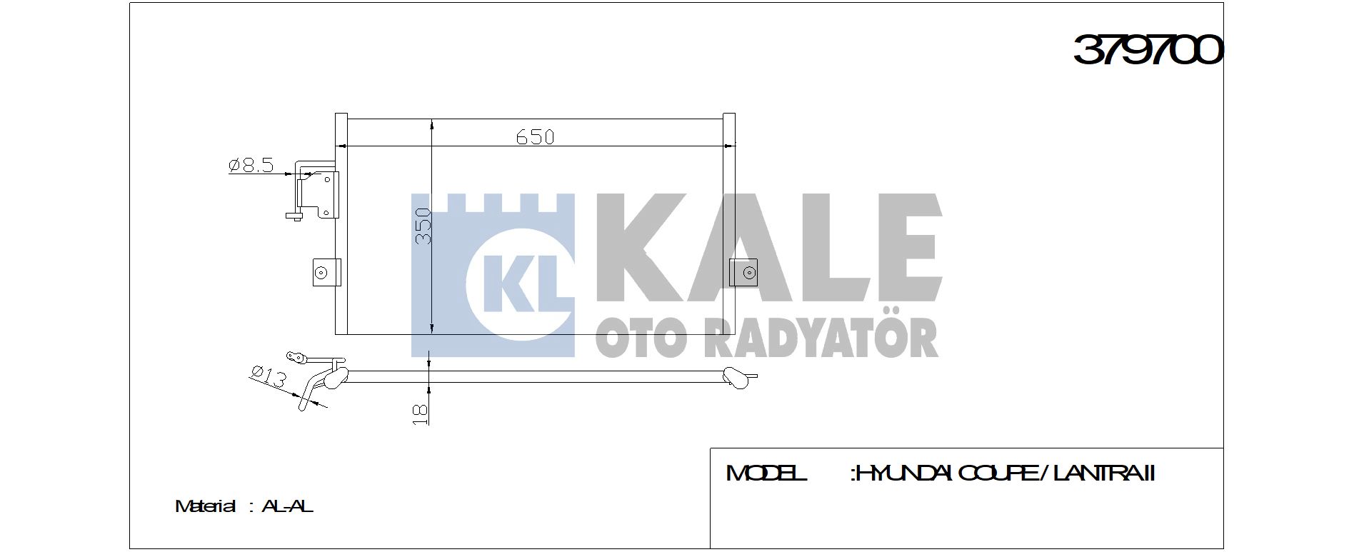 KLİMA%20RADYATÖRÜ%20379700%20COUPE%20ELANTRA-II%20(605x350x22)%20(KURUTUCU%20İLE)