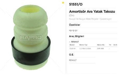 AMORTİSÖR%20İÇ%20ARA%20TAKOZU%2051551O%20CLIO-IV%20D4F%20K9K