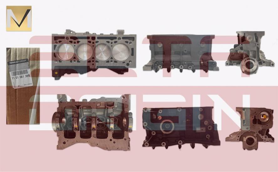 SİLİNDİR KARTERİ M11108138E (MOTOR BLOĞU-PİSTON+SEGMAN+KEPLER ÜZERİNDE) 1.6 8V K7M-RENAULT 19 (L53)-CLIO II (B65-C65)-MEGANE I-(B64-D64-E64-K64) DACIA LOGAN I (F90-K90-L9-U90)