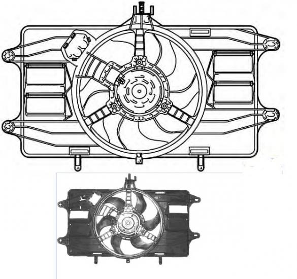 FAN MOTORU EV832300 DOBLO 1.2 8V (01-) KLİMALI 46737732 51738718