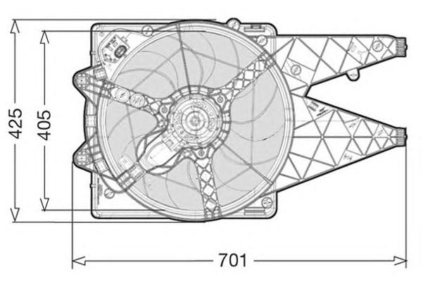 FAN MOTORU + DAVLUMBAZ EV896000 DOBLO (09-) 1.3 JTD 1.6 JTD 2.0 JTD (+/-AC)