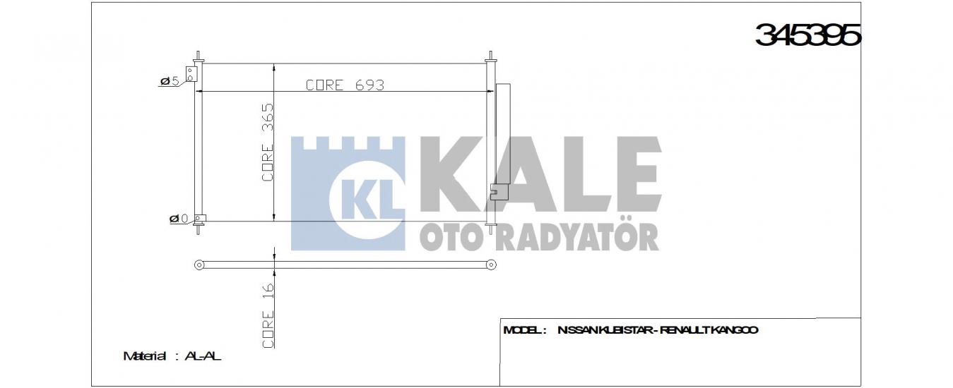 KLİMA RADYATÖRÜ 345395 CIVIC İX 1.5 HYBRID 1.6I 16V 1.8I 16V 2.4I 16V 12- KURUT