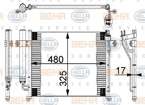 KLİMA RADYATÖRÜ 345430 GETZ 1.1 1.3I 1.4I (02 09) I10 1.1 08- (KURUTUCU İLE)