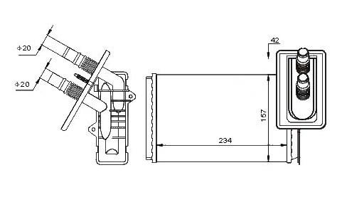 KALORİFER RADYATÖRÜ 346395 KANGO 1.5 DCI 1.9 DTI (01-) 1.2 1.4 1.6-16V