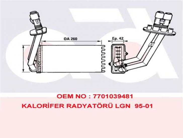 KALORİFER RADYATÖRÜ 346425 LAGUNA I 1.6 1.8 2.0 (95-01)