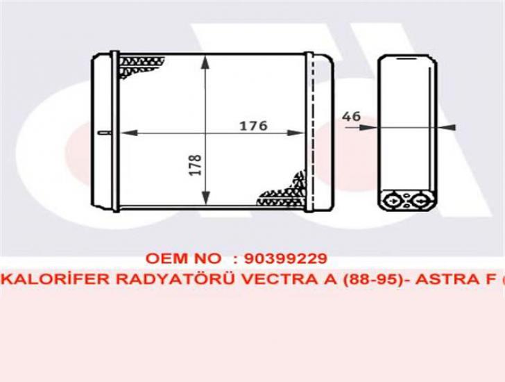 KALORİFER RADYATÖRÜ 346665 ASTRA-F CALIBRA-A VECTRA-A