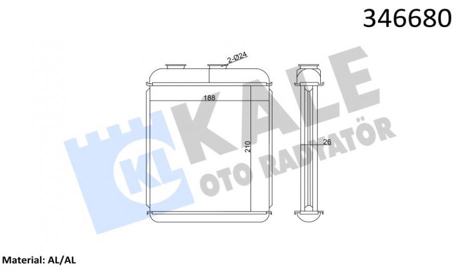 KALORİFER RADYATÖRÜ 346680 ASTRA-F (93-01) (BRAZING)