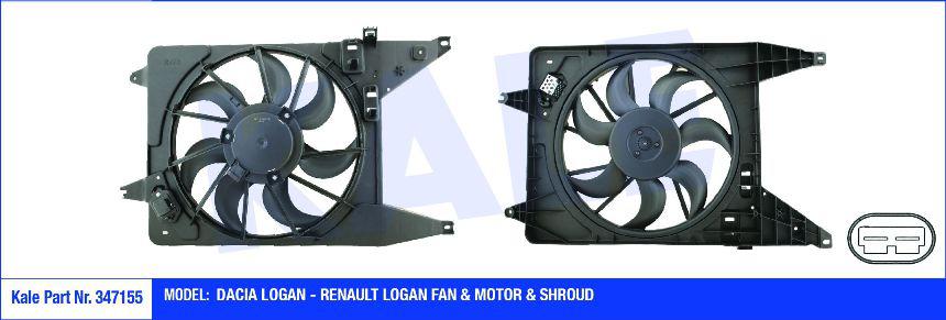 FAN MOTORU 347155 LOGAN 06- SANDERO 08- DUSTER DAVLUMBAZLI