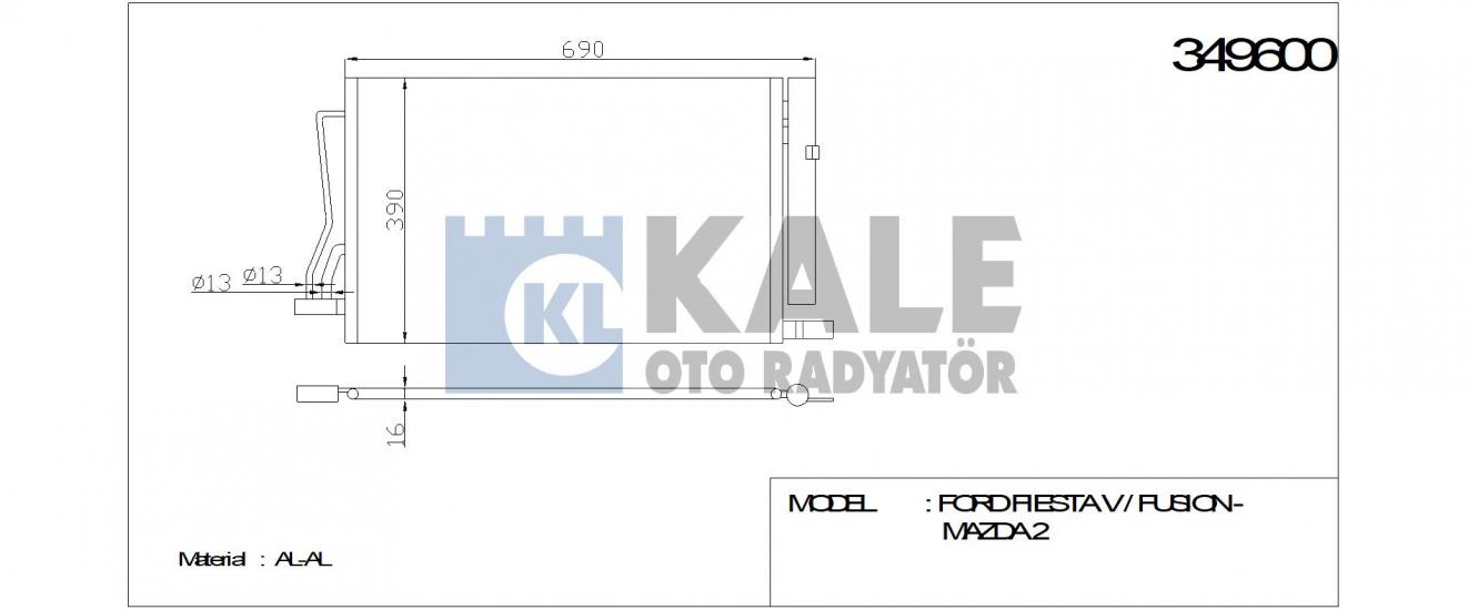 KLİMA RADYATÖRÜ 379600 SPORTAGE İX35 1.6 GDI 2.0I 16V 2.4I 16V 09- ( 678x388x16