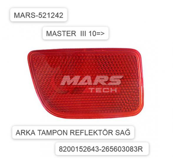 TAMPON REFLEKTÖRÜ ARKA SAĞ 521241 MASTER III 10-