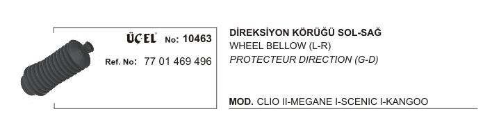 DİREKSİYON KÖRÜĞÜ SOL 10463 CLIO-II MEGANE-I SCENIC-I KANGO LAGUNA