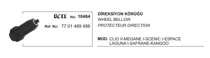 DİREKSİYON KÖRÜĞÜ SAĞ 10464 CLIO-II MEGANE-I SCENIC-I KANGO LAGUNA