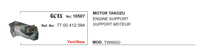 MOTOR TAKOZU SAĞ 10507 TWINGO