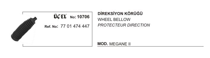 DİREKSİYON KÖRÜĞÜ 10706 MEGANE-II DACIA LOGAN 7701474447