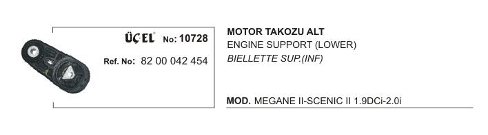 MOTOR TAKOZU ALT 10728 MEGANE-II SCENIC-II 1.9 DCI 2.0-16V 8200042454