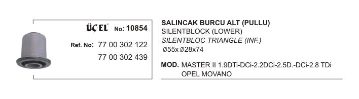 SALINCAK BURCU ALT 10854 MASTER 7700302122 7700302439