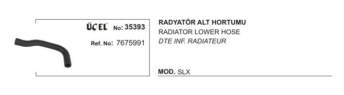 RADYATÖR HORTUMU ALT 35393 SLX 7675991