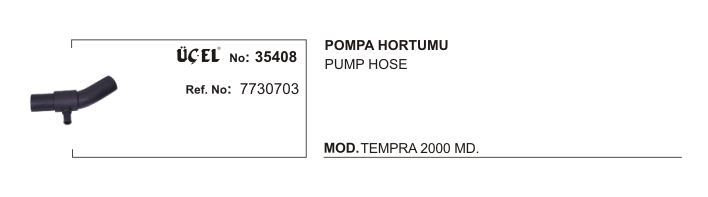 TERMOSTAT POMPA HORTUMU 35408 TEMPRA TIPO 2.0-8V 93 96 7730703