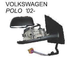 Volkswagen VW Polo Ön Sol Dış Dikiz Aynası 2002 2009 Elektrikli Isıtmalı Kesik Camlı