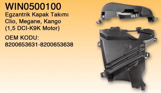 EKSANTRİK KAPAK TAKIMI 0500100 KANGO CLIO MEGANE-II (02-06) 1.5 DCI K9K