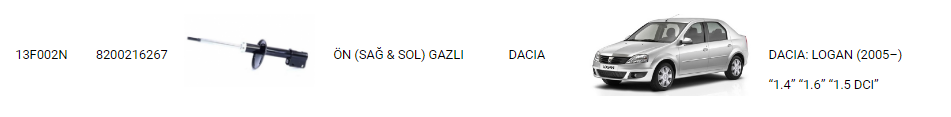 AMORTİSÖR%20ÖN%20SAĞ-SOL%2013F002N%20LOGAN%202004-2012