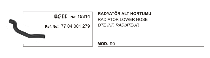 RADYATÖR%20HORTUMU%20ALT%2015314%20R9%207704001279