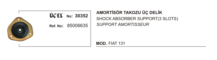 AMORTİSÖR%20TAKOZU%2030352%20M131%20YENİ%20MODEL%203DELİK