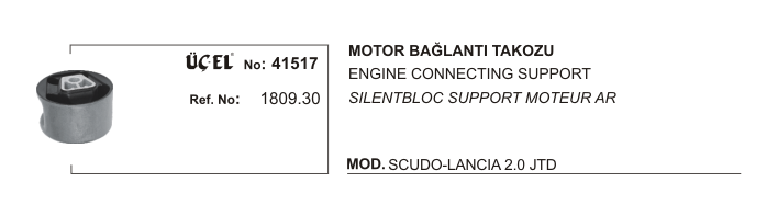 MOTOR%20BAĞLANTI%20TAKOZU%2041517%20P406%20JUMPY%20EVASION