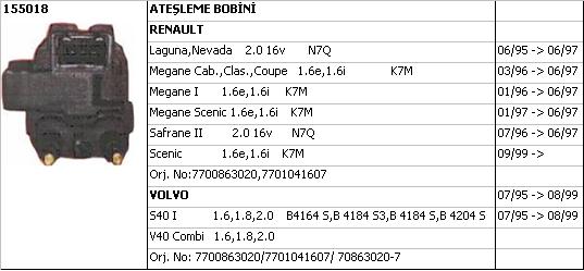 BOBİN%20(SİYAH%20SOKET)%20155018%20LAGUNA%202.0-16V%20N7Q%20SOL%20S40