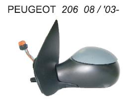 Vm%20Peugeot%20P206%20Ön%20Sağ%20Dış%20Dikiz%20Aynası%20Elektrikli%202003%202009